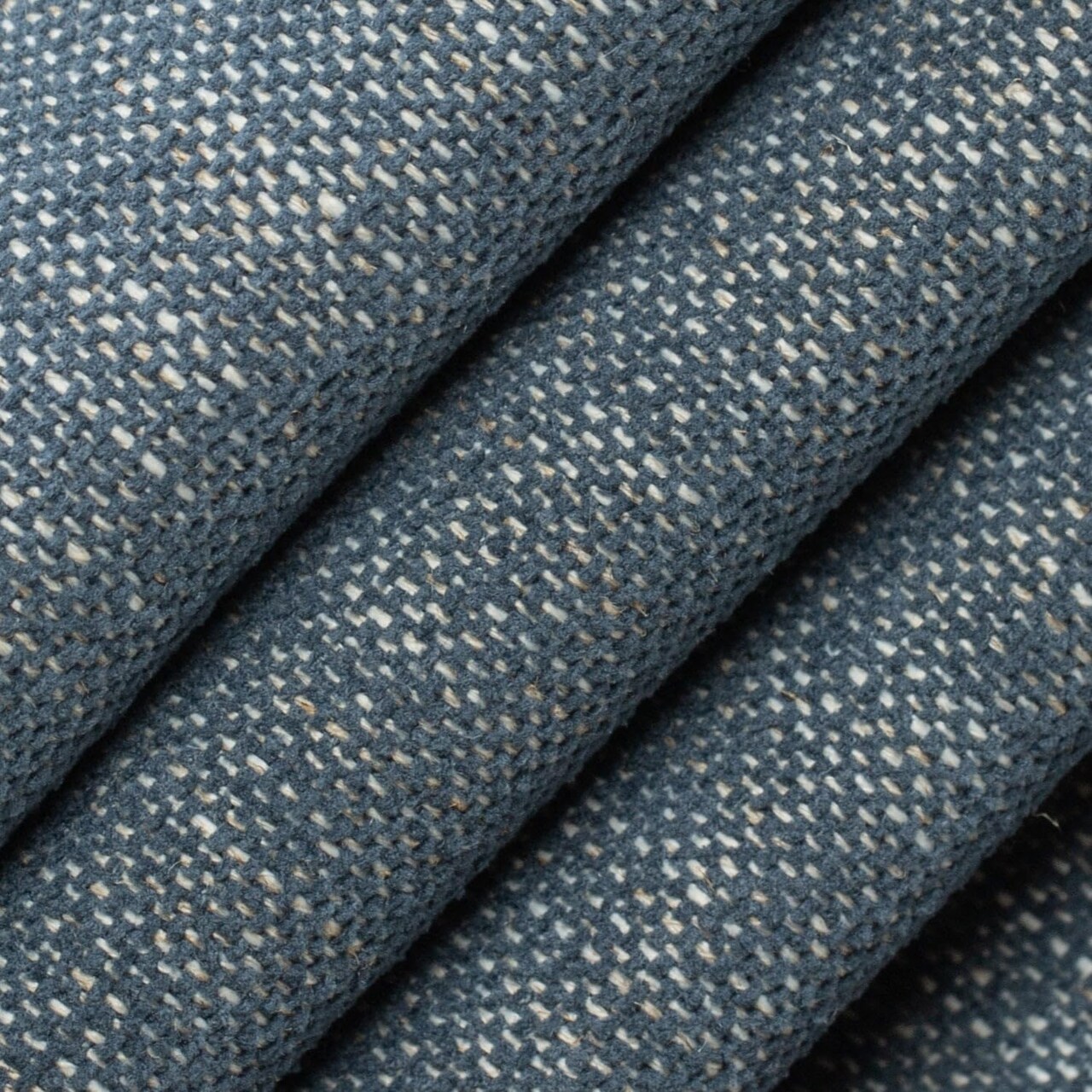 Blue Performance Grade Plain Solid Tweed Textures Upholstery Fabric by The Yard - SKU: Matilda Blue
